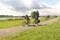 Cycling along the dyke of the Lek at Wijk bij Duurstede