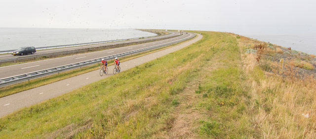 The Afsluitdijk before the maintenance work. Photo © Holland-Cycling.com