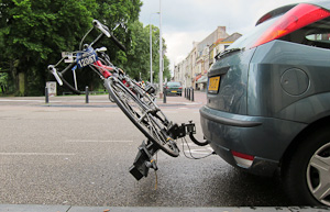 Properly secure your bike and bike rack at all times! Photo © Holland-Cycling.com